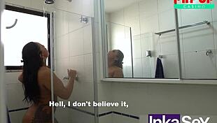 Curvy Brazilian seduces plumber with ass