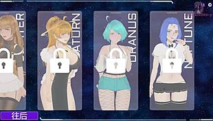 Hunter 1 plays bondage game with Mercury in animated cartoon