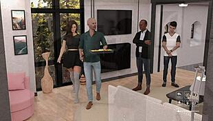 Wow, this 3D cartoon slut cheats with old man in brothel!