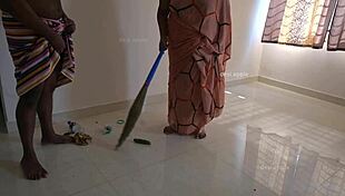 tamil maid prabha jerks owner cock passionately between chores