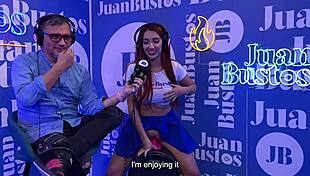 Jessica Sodi cums while sharing her fantasies on a vibrator machine