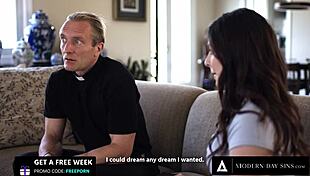 Keira Croft says, 'Father, claim my virgin pawg body in this holy anal act.'