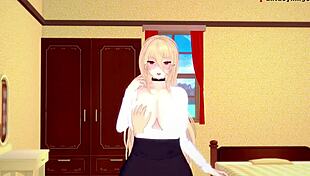 implacable gives blowjob in azur lane hentai