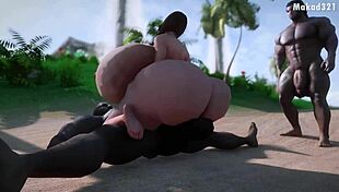 white milf cheats with big black cock in 3d