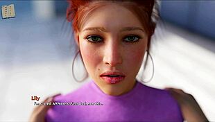 In Free Will 54, cute anime girl shows off big tits in outfit