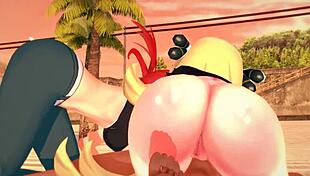 Pokemon Threesome Adventure With Flannery And Cynthia