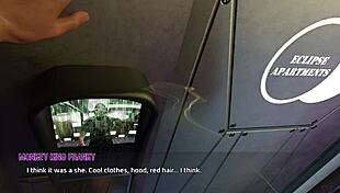 Hot black haired babe dances before getting fucked in anime game 😍💃