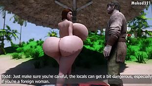 white milf cheats with big black cock in 3d