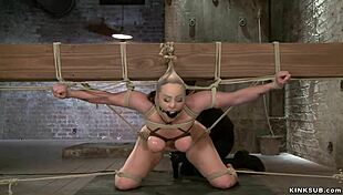 Tied Big Tits Slave Endures Harsh Caning