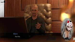 Hey, that sexy secretary with huge boobs is playing upskirt games