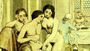 Vintage erotic drawings showcase detailed hentai fantasies in retro cartoon style