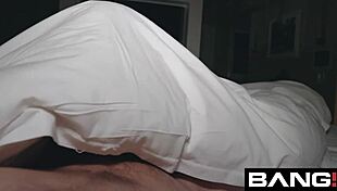 Cadence Lux squirts during blowjob