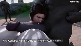 white milf cheats with big black cock in 3d