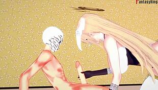 implacable gives blowjob in azur lane hentai