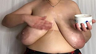 Cream my natural tits in slow motion?