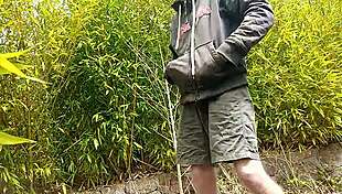 big dick cumming outdoors?