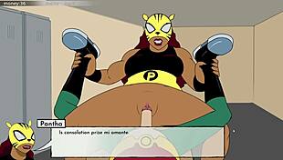 18titans part 12 cumming on blackfire in hentai cartoon