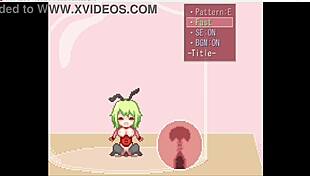 What does the bunny girl do on stage in the bottle episode two?