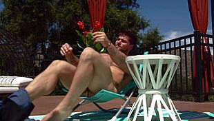 Tall Redhead's Heart Pounds As Muscular Neighbor Catches Her Spying