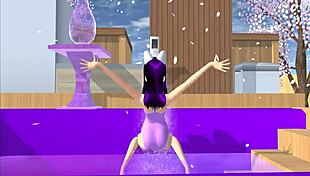 Point Of View Cartoon Fox Girl Dances On Your Lap In Sakura School Simulator