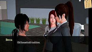 In my new family, we have erotic sex in this anime game