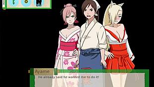 Big busty ninja trio get fucked in jikage arc