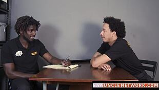 sayunclenetwork com - muscle security guy barebacks gay dude after hot bj, damn