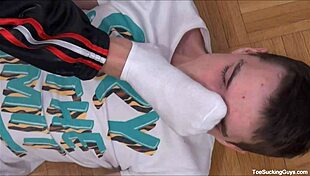 Hot Gay Stud Worships Feet With Passion