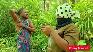 research in bush leads to intense outdoor sex with monster cock