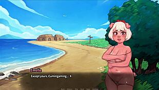 my pig princess 0 8 sex positive hentai game ep 30 beach fun might turn into threesome