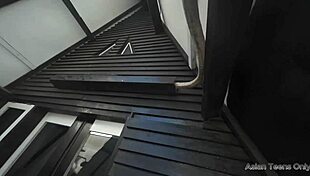 Hey, surprising this cute asian neighbor girl in the island resort and offering her my white dick 😏