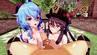 Genshin liyue hentai mmd unfolds in 3d cartoon anime adventure