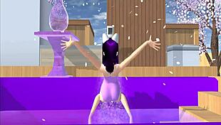 Point Of View Cartoon Fox Girl Dances On Your Lap In Sakura School Simulator