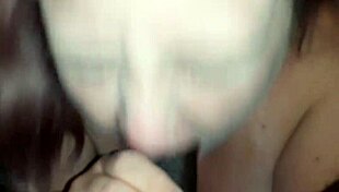 Danni sucks my big black cock next door