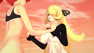 Flannery and Cynthia’s golden temptation in a threesome adult cartoon