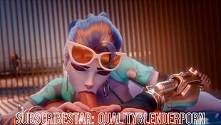 Widow Deepthroats Cock On The Beach