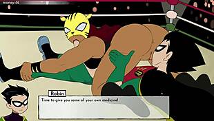 18TITANS PART 13 - JINX IN HENTAI CARTOON GAME ANIME ACTION!