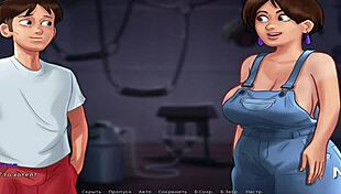 Cucumberanime's hot scene with big cock in Summertime Saga