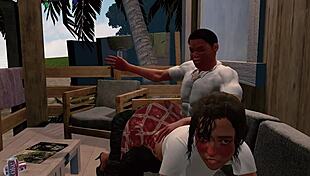 Come see jack and emma being spanked in this anime paradise scene