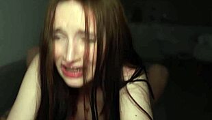 Big tits teen gets rough and messy fucking