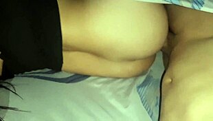 Guy fucks his step cousin at midnight in homemade video