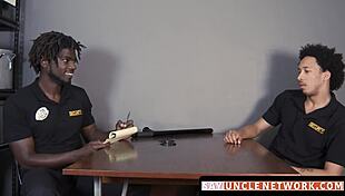 sayunclenetwork com - muscle security guy barebacks gay dude after hot bj, damn