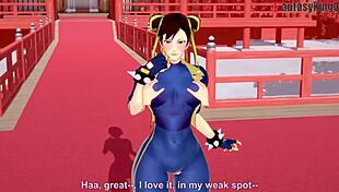 chun-li gets blowjob and fucking in street fighter pov fantasy