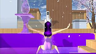 Point Of View Cartoon Fox Girl Dances On Your Lap In Sakura School Simulator