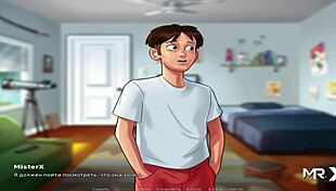 Summertimesaga: Anime Girl Blows Big Cucumber And Gets Cum Inside