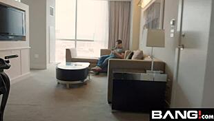 Cadence Lux squirts during blowjob