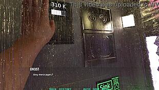 Hot black haired babe dances before getting fucked in anime game 😍💃