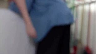 I secretly filmed Skye Blue's intense washing machine sex session