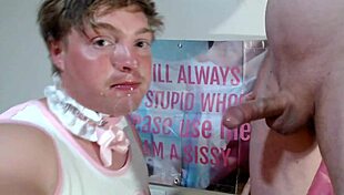 Sissy slave obeys master, gets degraded and fucks him!