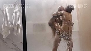 Muscular Couple's Shower Sex